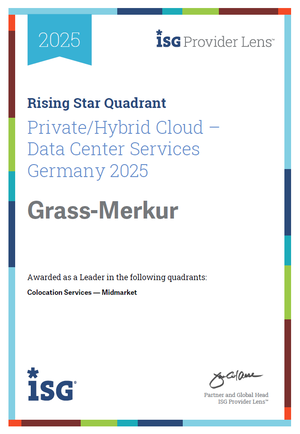 ISG Provider Lens Private: Rising Star Quadrant - Hybrid Cloud Data Center Services Germany 2025 - GRASS-MERKUR