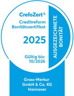 CrefoZert Creditreform Bonitätszertifikat 2025-2026 - GRASS-MERKUR