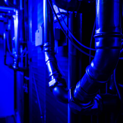 Rohrleitungen Kühlsystem GRASS-MERKUR Rechenzentrum.