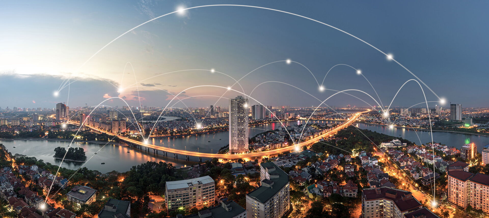 Skyline als smart City.