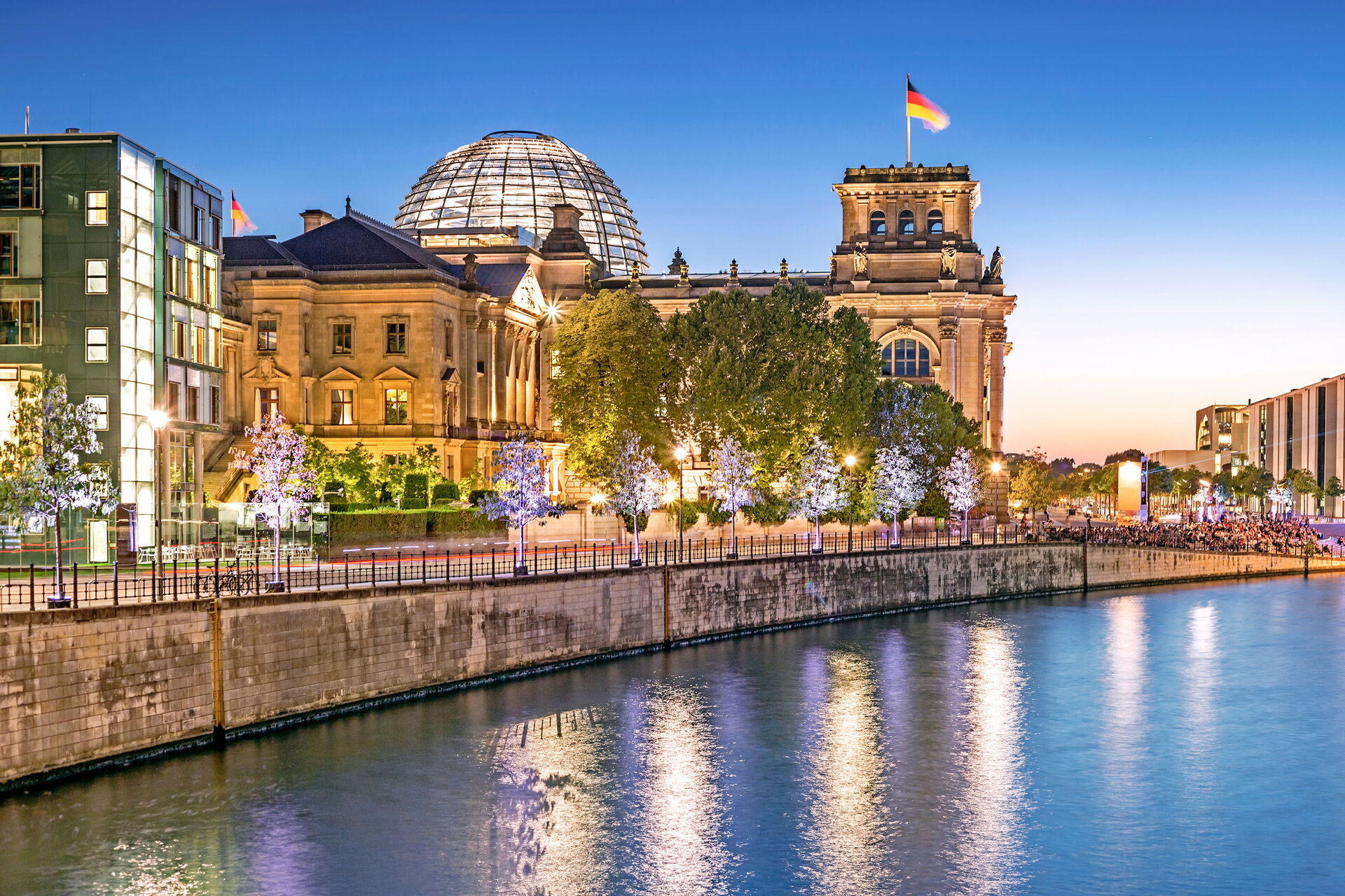 Ansicht vom Deutschen Bundestag in Berlin.
