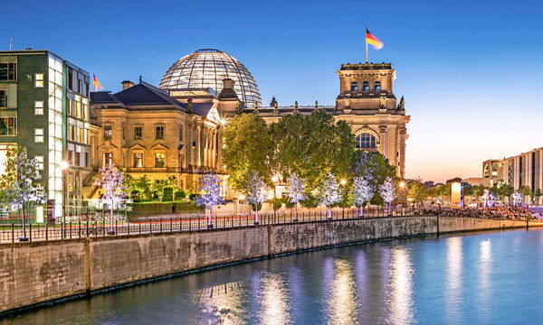 Ansicht vom Deutschen Bundestag in Berlin.