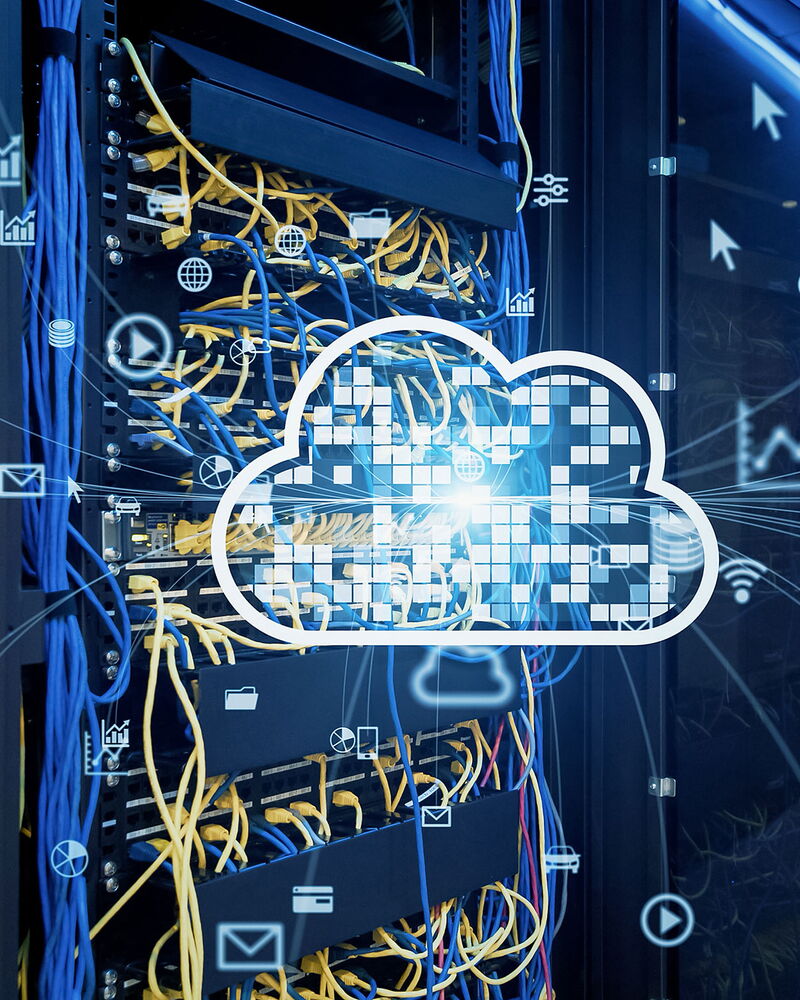 Eine Grafik von einer Cloud im Data Center.