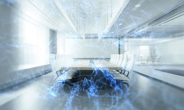 Ein Konferenzraum, digital vernetzt.